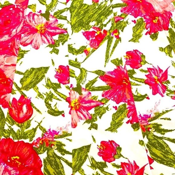 Suite 7 Baby Doll Fit and Flare Sundress Pink White Floral Midi Women's 4. - Picture 5 of 10